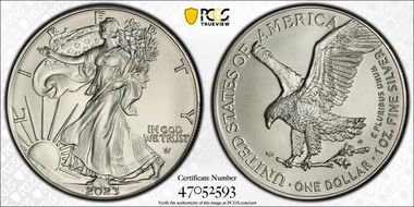 2023-(W) $1 Silver Eagle Struck at West Point MS70