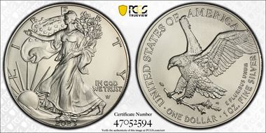2023-(W) $1 Silver Eagle Struck at West Point MS70