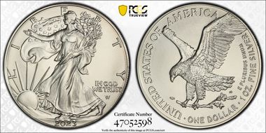 2023 $1 Silver Eagle MS70