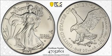 2023 $1 Silver Eagle MS70