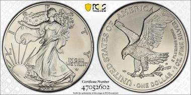 2023 $1 Silver Eagle MS70