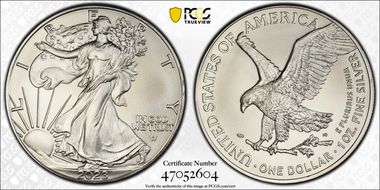 2023 $1 Silver Eagle MS70