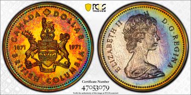 1971 S$1 British Columbia Ag SP68