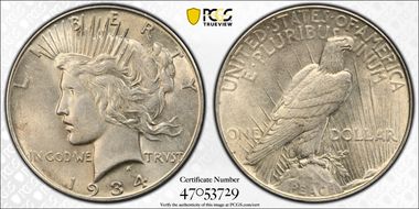 1934 $1 AU58