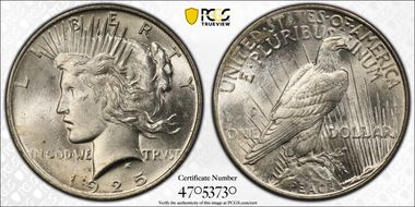 1925 $1 MS62