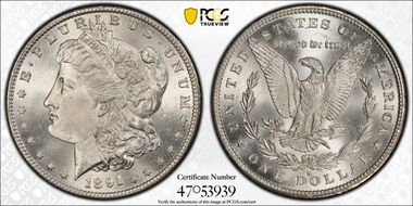 1891-S $1 MS64+ 