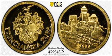 No Date Medal Trencianska District Au SP69