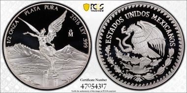 2016-Mo 1/2 oz Libertad Ag PR70DCAM
