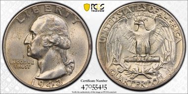 1943 25C DDO, FS-102 MS62