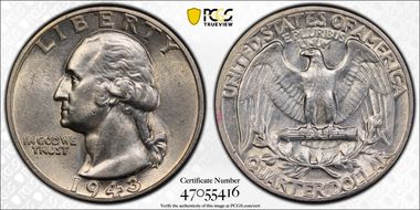 1943 25C DDO FS-101 AU55