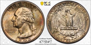 1943 25C DDO, FS-102 MS62