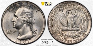 1961 25C Type B Reverse, FS-901 MS64