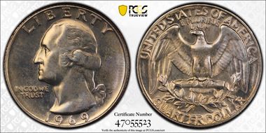 1969-D/D 25C RPM FS-501 MS64