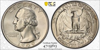 1949-D 25C OMM FS-601 MS64