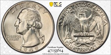 1949-D/D 25C RPM FS-501 MS64