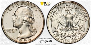 1956 25C FS-701, Reverse Die Gouge PR66