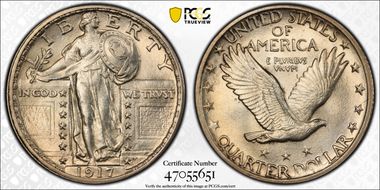 1917 25C Type 2 MS63FH