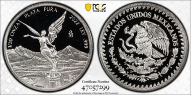 2022-Mo 1/20 oz Libertad Ag PR69DCAM