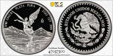 2022-Mo 1/10 oz Libertad Ag PR68DCAM