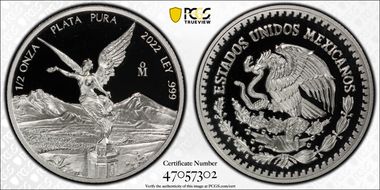 2022-Mo 1/2 oz Libertad Silver PR68DCAM