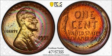 1955 1C MS64BN