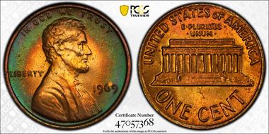 1969 1C MS65RB