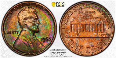 1967 1C MS65RB