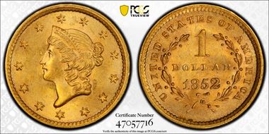 1852 G$1 MS63