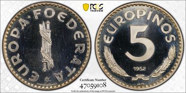 1952-HM 5 Eur X#17 Ag PR64DCAM