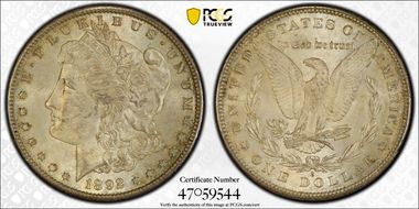 1892-S $1 MS63