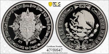 2022 Medal Rey Pakal 1oz Ag PR70DCAM