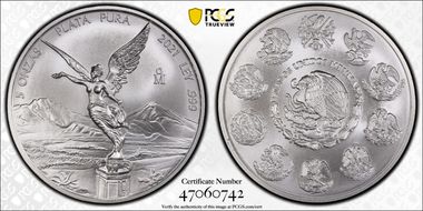2021-Mo 5 Onza Libertad Ag MS68