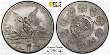 1996-Mo 5 Onza Libertad Ag MS68