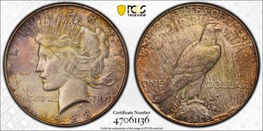 1928-S $1 AU58