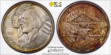 1937-S 50C Arkansas MS66