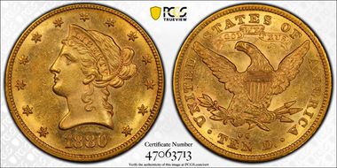 1880-CC $10 MS61