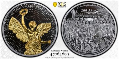 2021 Medal Independence Ag Partial Gilt SP70