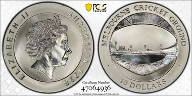 1998 $10 Cricket Grounds  Matte PR69