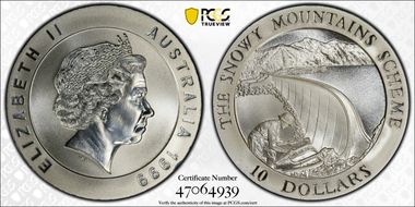 1999 $10 Snowy Mountains  Dam Building PR70