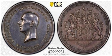 1943 Medal Brockenhuus Schack Ag Man of Virtue and Danish Sincerity N1