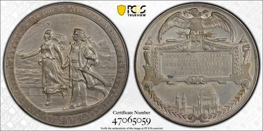 1892 Medal Eglit-37 Sn Columbian Expo AU58