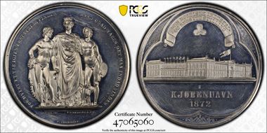 1872 Medal Nordic Industrial And Art Fair Copenhagen Sn SP62