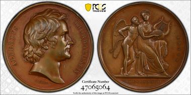 1837 Medal Bergsoe-1095 Bronzed AE Albertus Thorwaldsen SP61