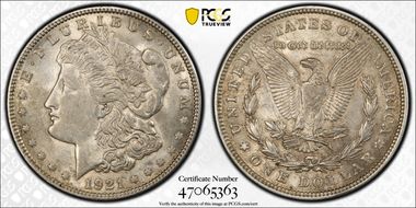 1921 $1 Morgan AU55