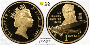 1997 $1 Kingsford Smith PR69DCAM
