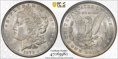 1878 7/8TF $1 Strong MS62