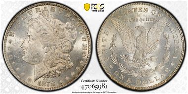 1878 7/8TF $1 Weak MS62