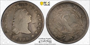 1795 $1 Flowing Hair, 3 Leaves N1