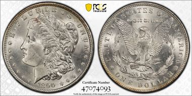 1890 $1 MS64