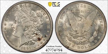 1891 $1 MS63